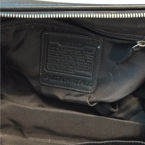 Coach Vintage Black Leather Men's Travel Bag Dopp Kit - Picture 7 of 9
